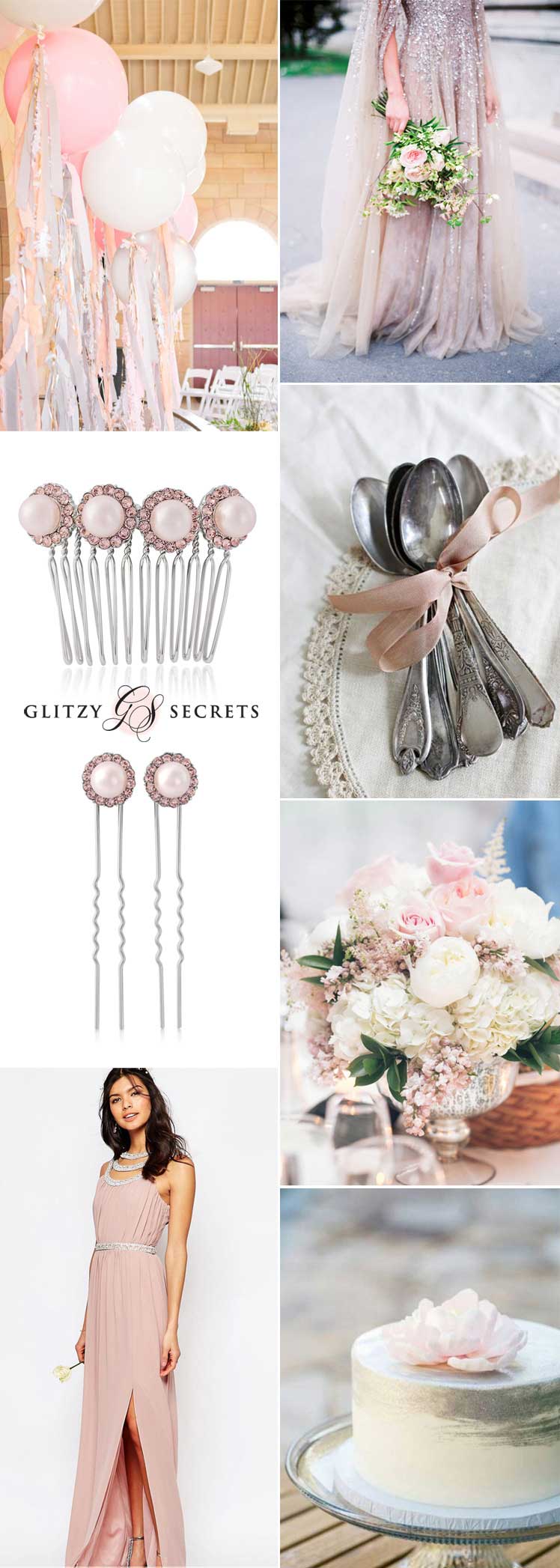 Stunning Silver Pink Wedding Inspiration Glitzy Secrets