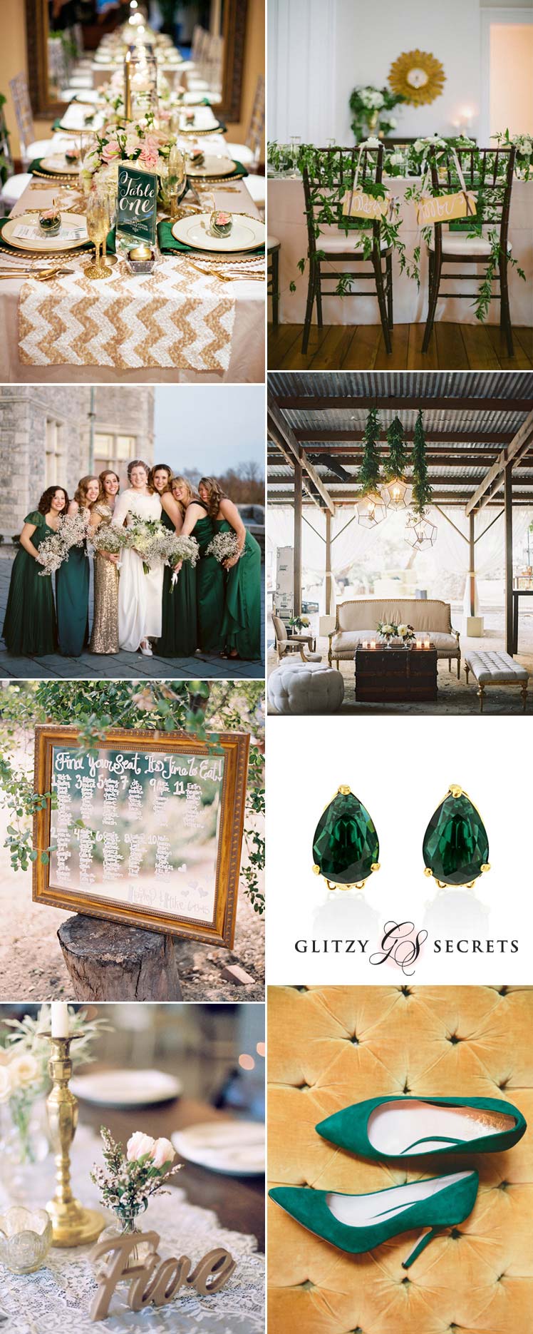 Luxurious Emerald & Gold Wedding Inspiration | Glitzy Secrets