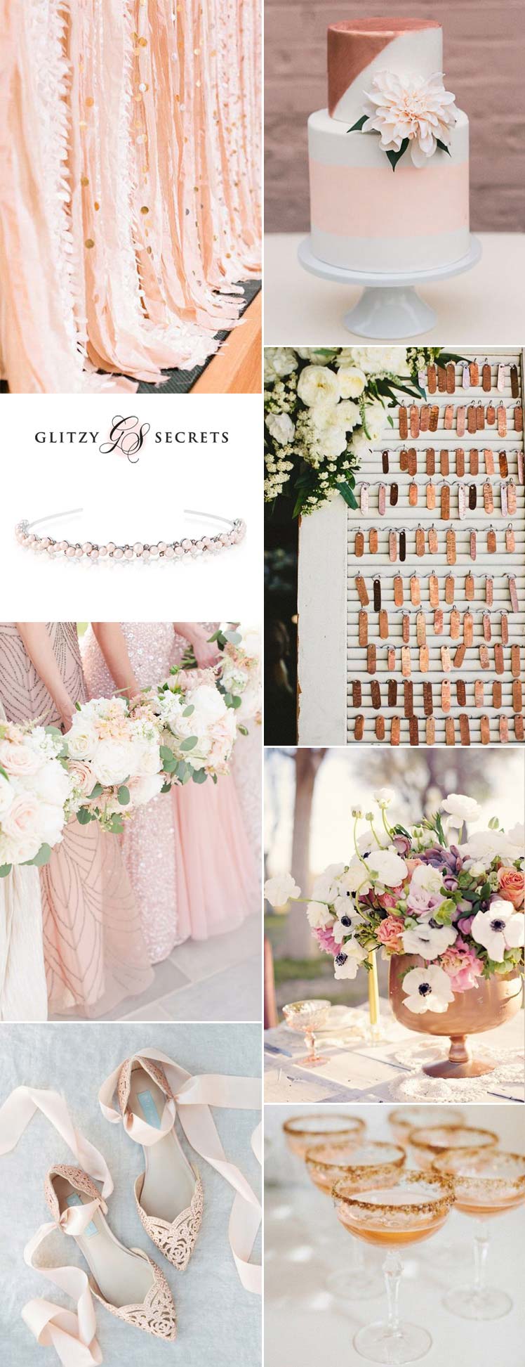 Beautiful Bronze and Blush Wedding Ideas | Glitzy Secrets