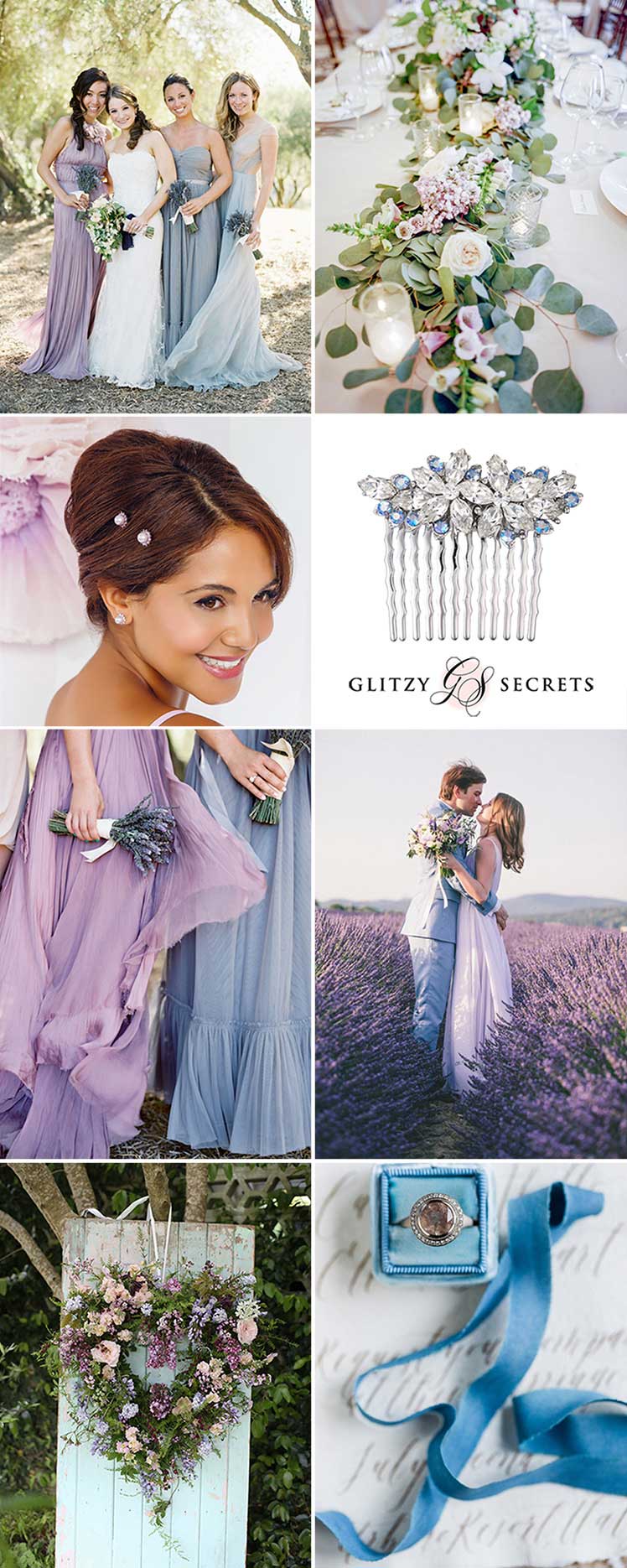 Romantic Lilac and Blue Wedding Inspiration - Glitzy Secrets