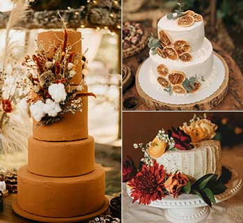 Beautiful Autumnal Wedding Cake Trends