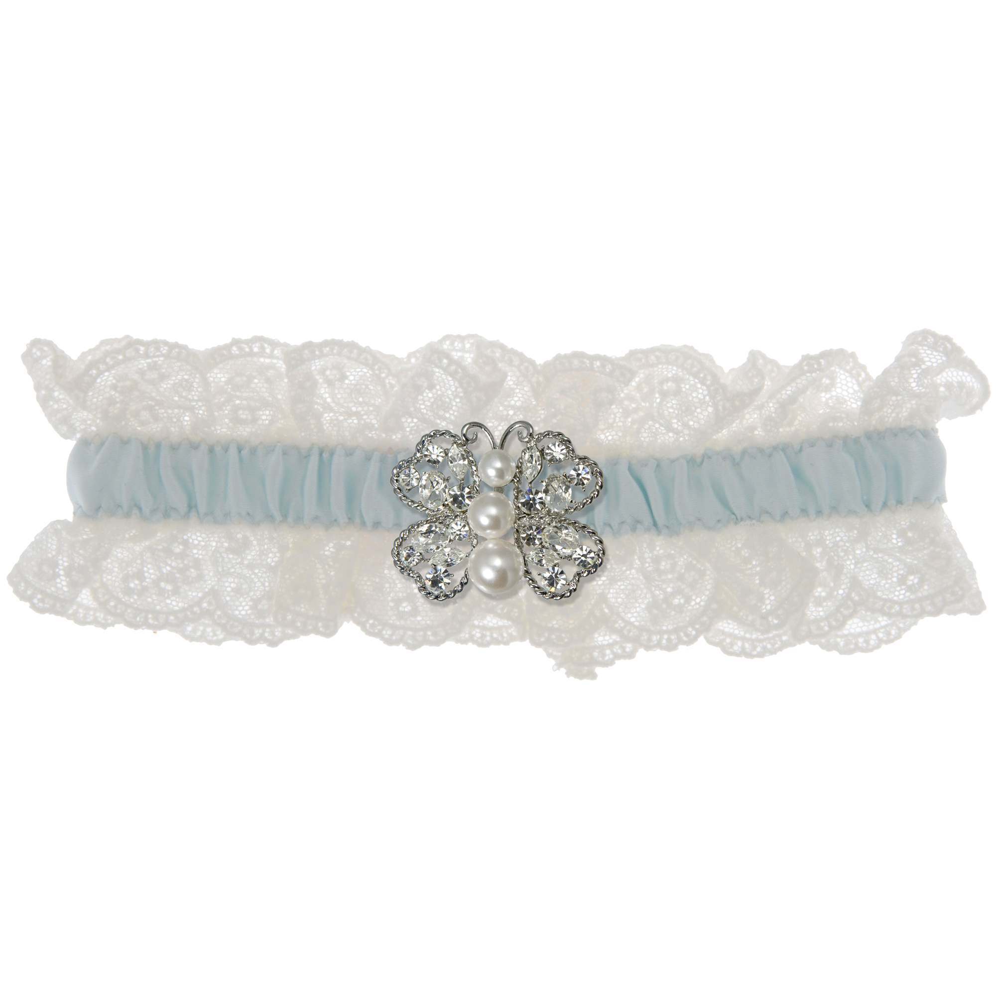 Ivory & Blue Bridal Garter in Lace – Belle Lacet Lingerie