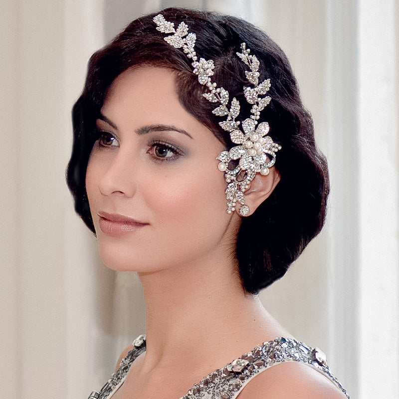 Sienna' vintage Grecian Art Deco style wedding bridal headband - Vintage  Bridal Accessories