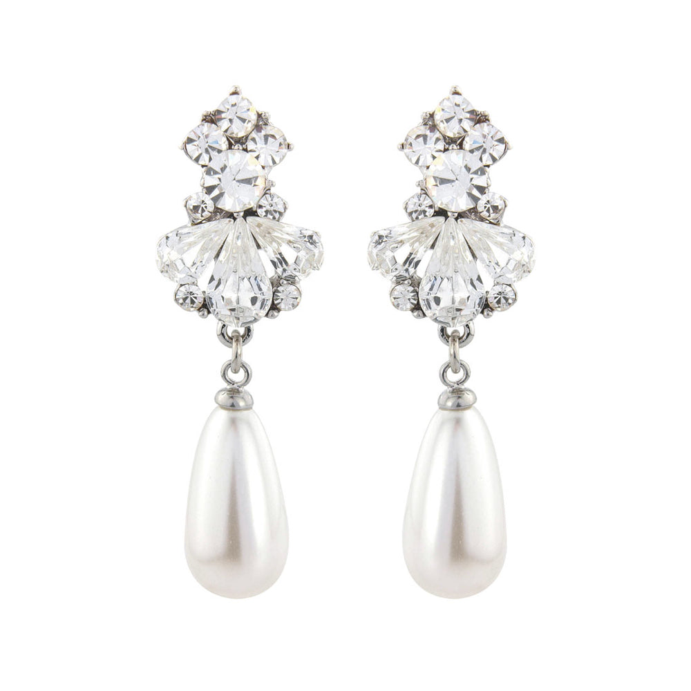 Precious Heiress Teardrop Wedding Earrings | Glitzy Secrets